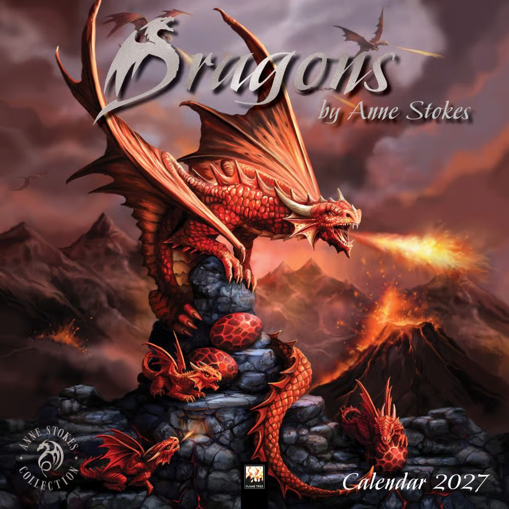 Flame Tree Publishing, Dragons by Anne Stokes 2027 Wall Calendar Flame Tree Publishing, Dragons by Anne Stokes 2027 Wall Calendar