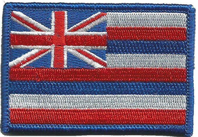 VELCRO® BRAND Fastener Morale HOOK PATCH  State of Hawaii FULL COLOR 3x2\