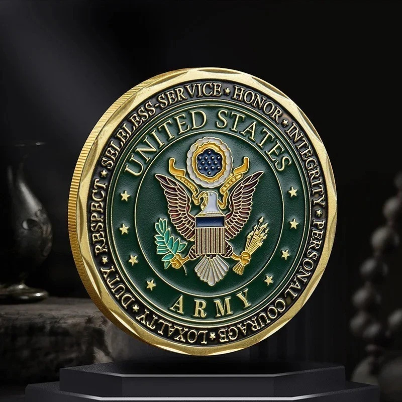 US Army Military Challenge Coin Veterans Memorial Souvenir Collectible Gift US Army Military Challenge Coin Veterans Memorial Souvenir Collectible Gift