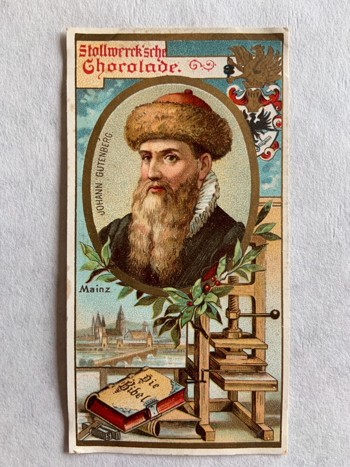 1898 Johann Gutenberg Stollwerck Card Chocolates Album 1 RARE 1898 Johann Gutenberg Stollwerck Card Chocolates Album 1 RARE