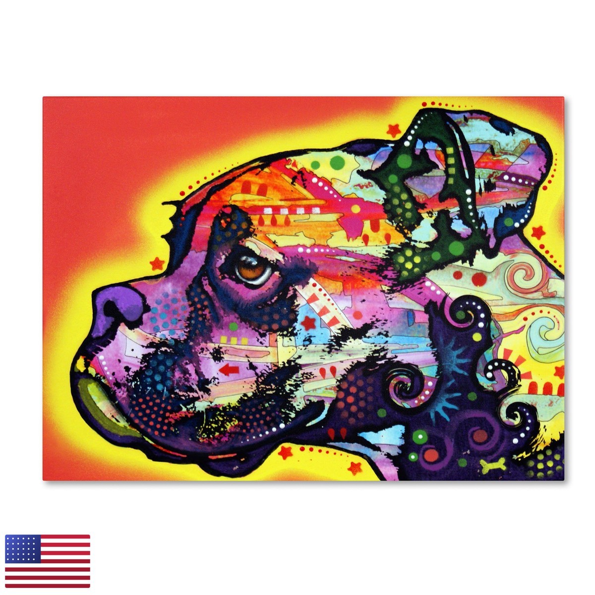 Trademark Fine Art Dean Russo Profile Boxer 14 x 19