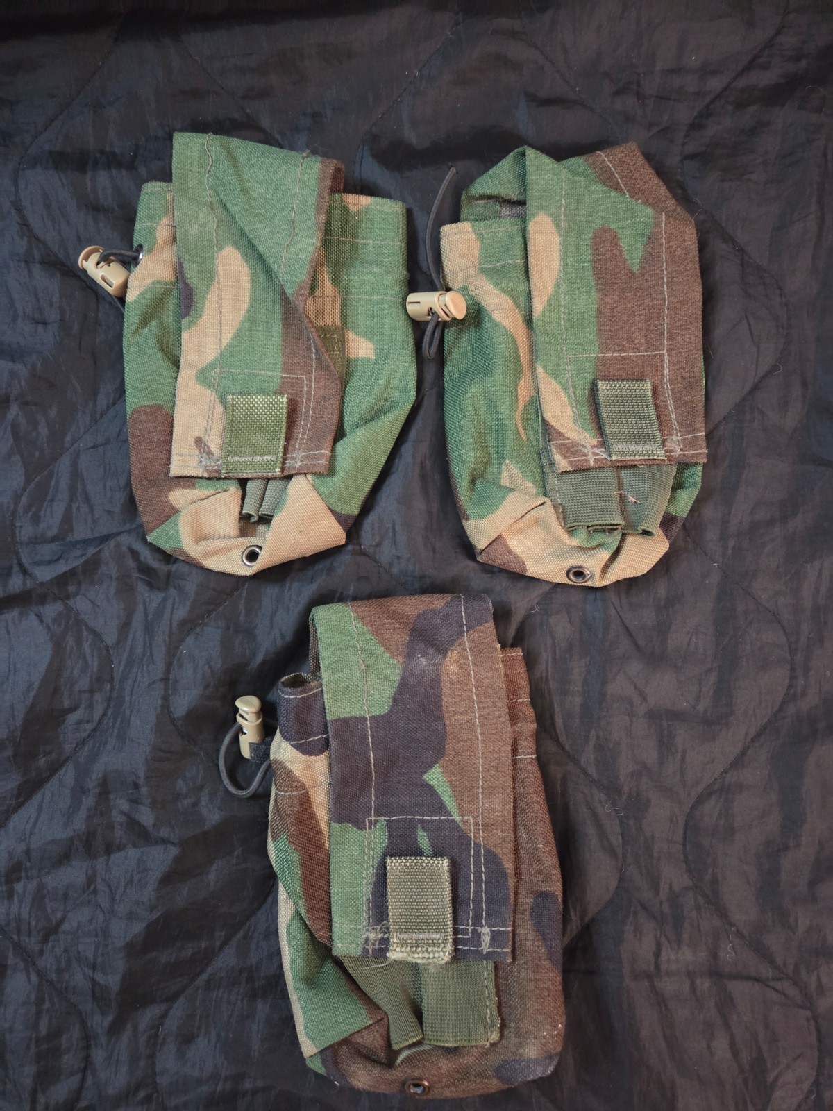 USGI RACK Ranger Double Magazine Pouch SDS M81 Woodland (Tan Barrel)
