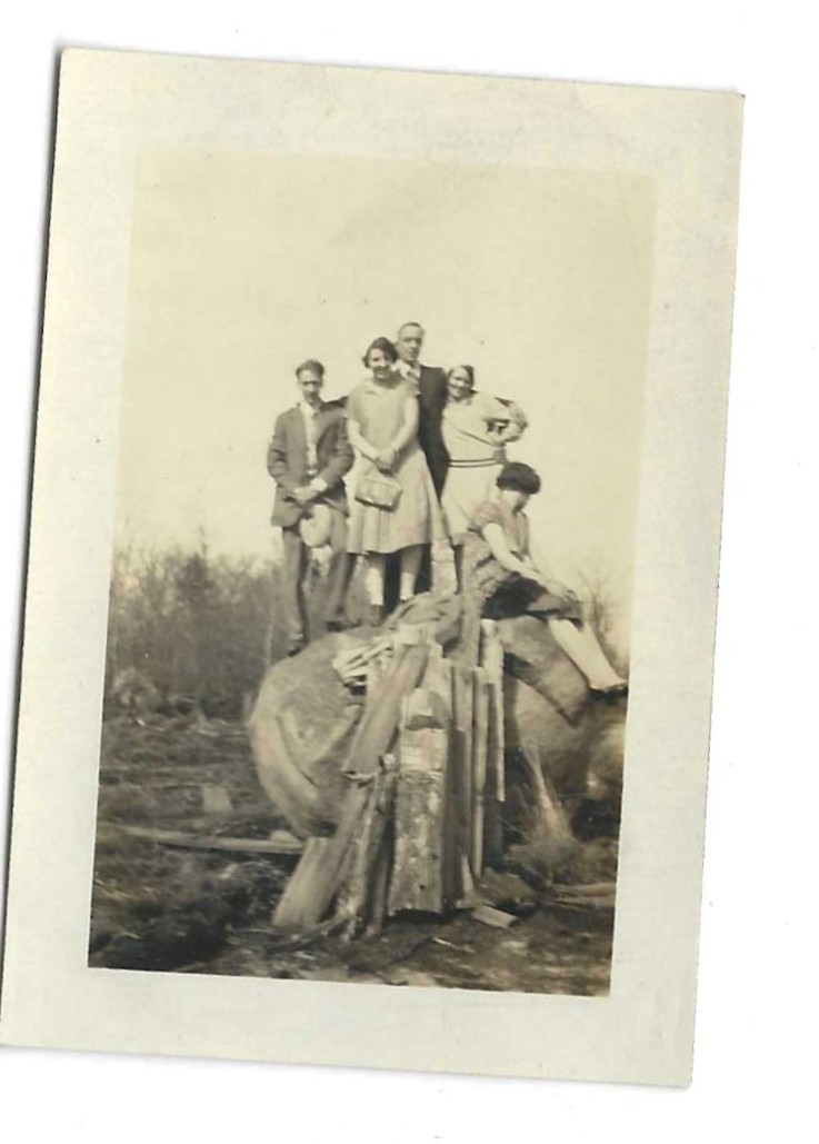Vintage Vernacular Snapshot Family On A Rock Vintage Vernacular Snapshot Family On A Rock
