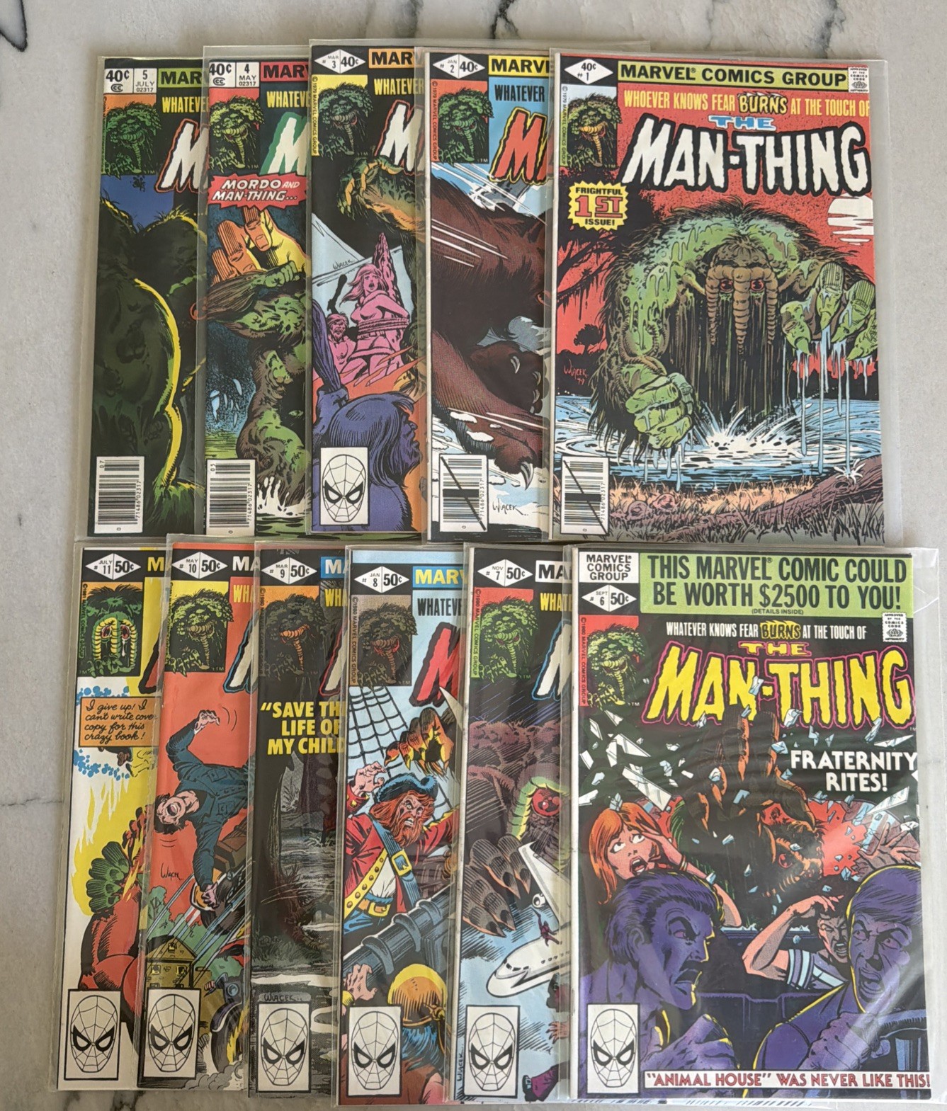 Marvel Comics The Man-Thing #1-11 Comic Book Lot 1979 Bronze Age Marvel Comics The Man-Thing #1-11 Comic Book Lot 1979 Bronze Age
