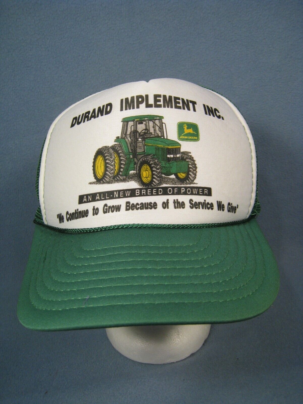 Nice Vintage Durand Implement Inc. John Deere Cobra Snapback Hat Wisconsin