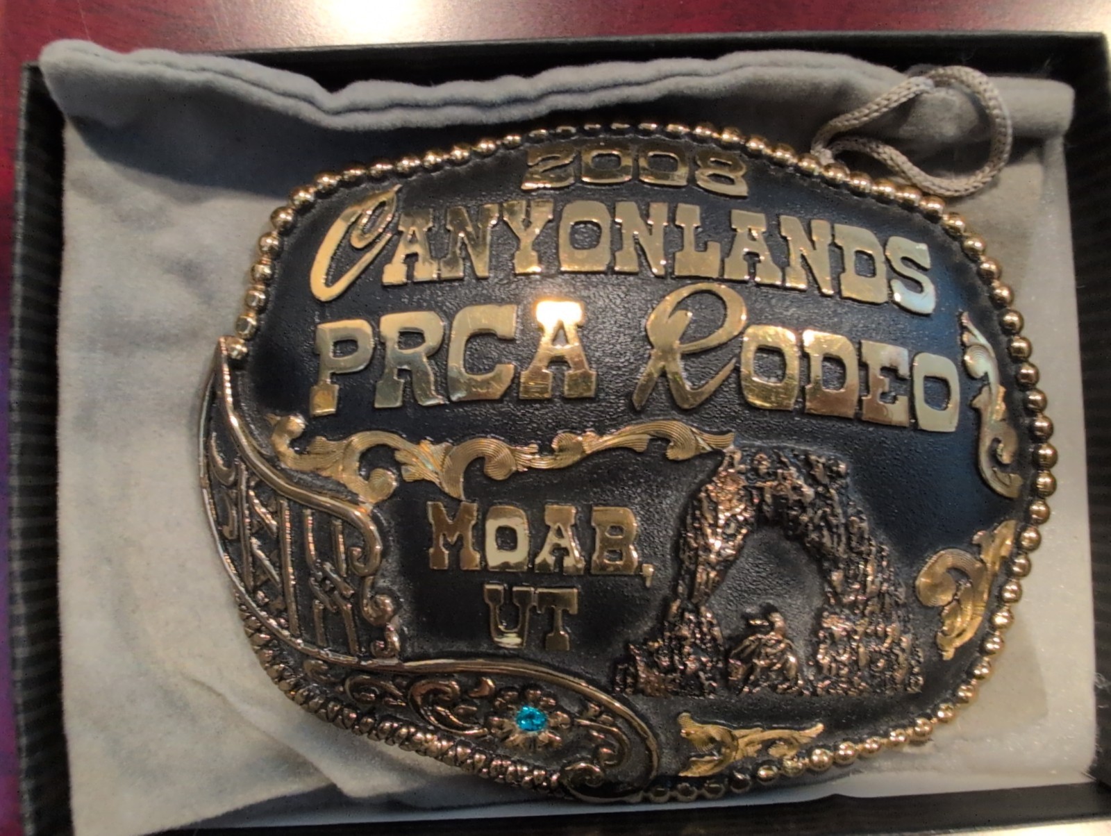 Rodeo☆2008 Belt Buckle☆Moab Utah☆Rare☆ Beautiful Condition RARE