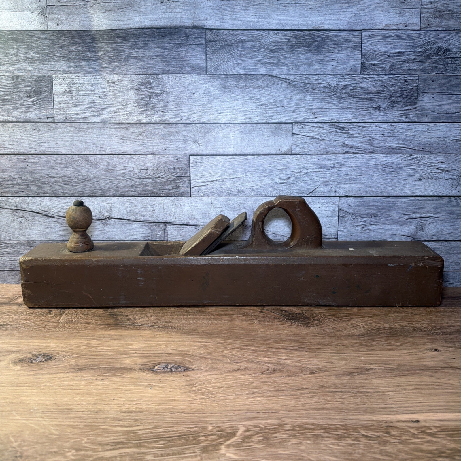 Antique Wooden Jointer Plane 22.5" Long Vintage Woodworking Bench Tool