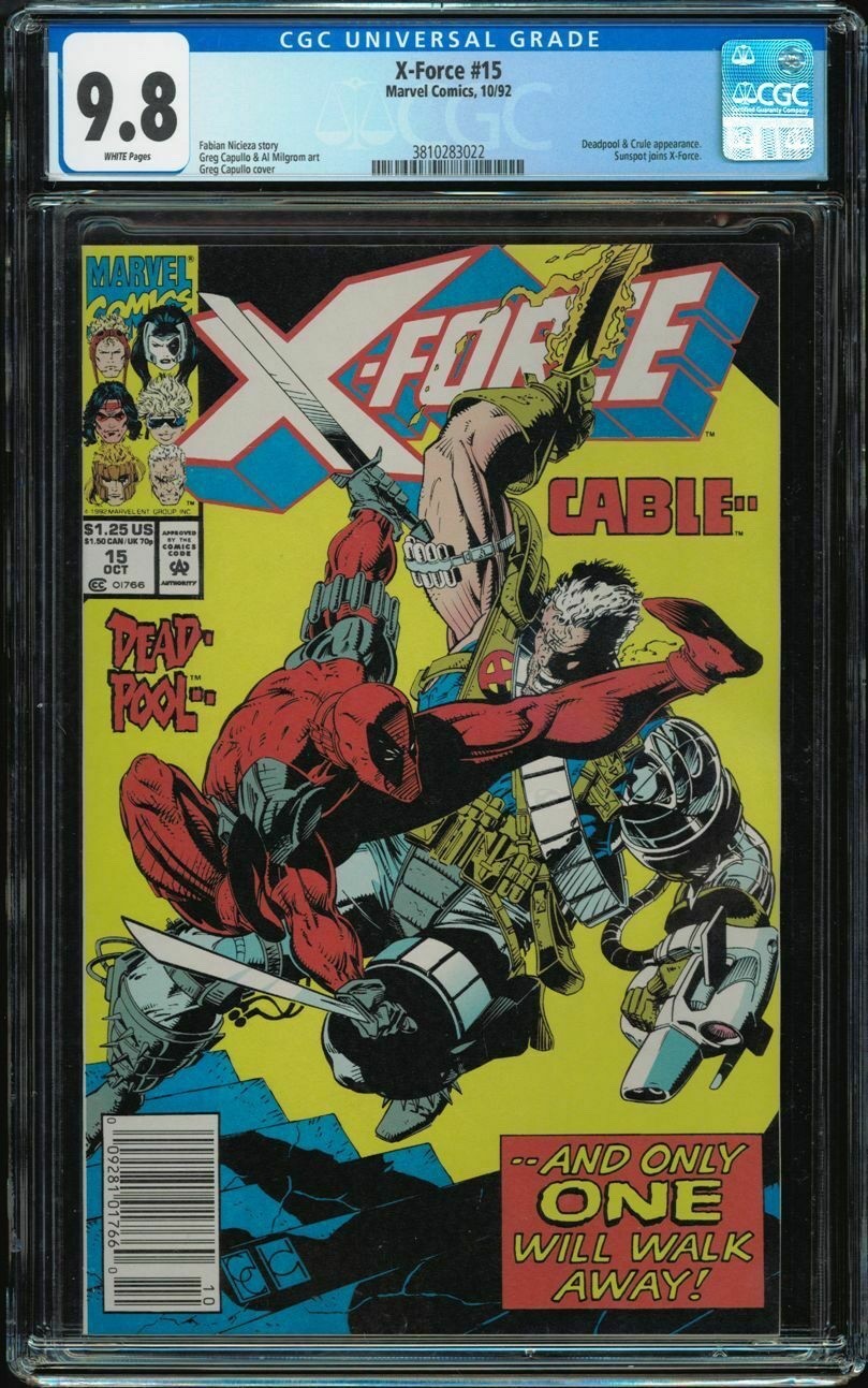 X-Force #15 CGC 9.8 - Newsstand - White Pages - Deadpool Appearance X-Force #15 CGC 9.8 - Newsstand - White Pages - Deadpool Appearance