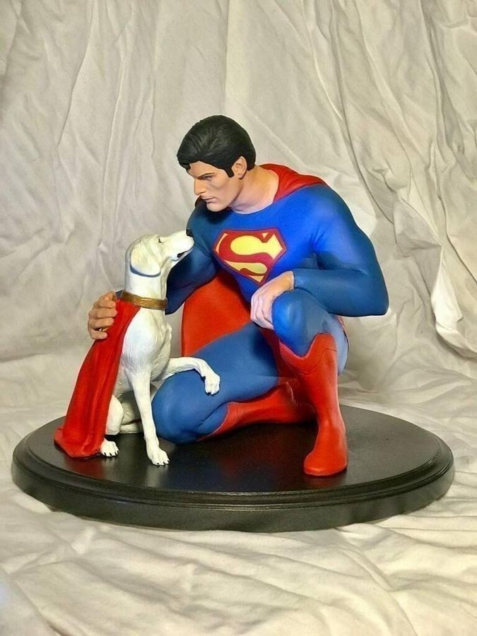 Superman and Krypto Resin Sculpture Statue Model Kit Unpainted/Unassembled Superman and Krypto Resin Sculpture Statue Model Kit Unpainted/Unassembled