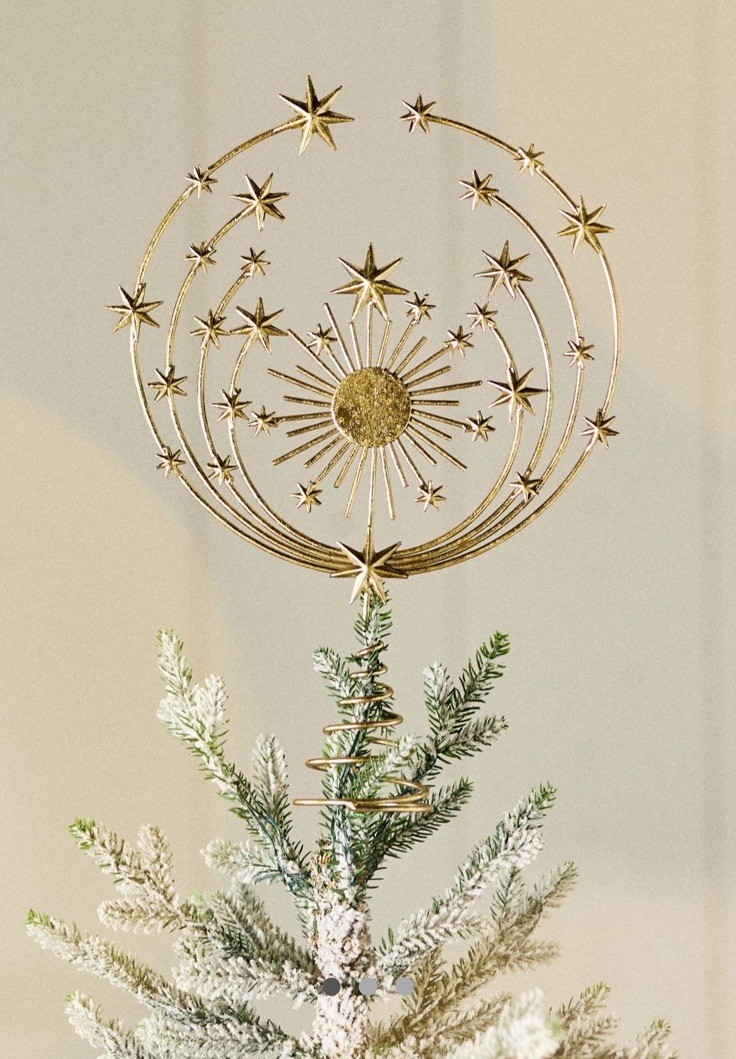 The Anthropologie Hedy Gold Metal Christmas Tree Topper Celestial Stars New The Anthropologie Hedy Gold Metal Christmas Tree Topper Celestial Stars New