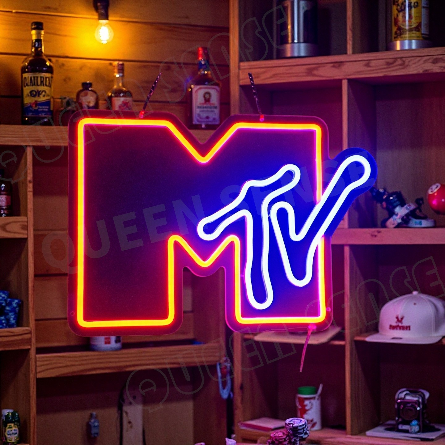 MTV Television LED Neon Sign With Dimmer USB Powered Adjustable Light MTV Television LED Neon Sign With Dimmer USB Powered Adjustable Light