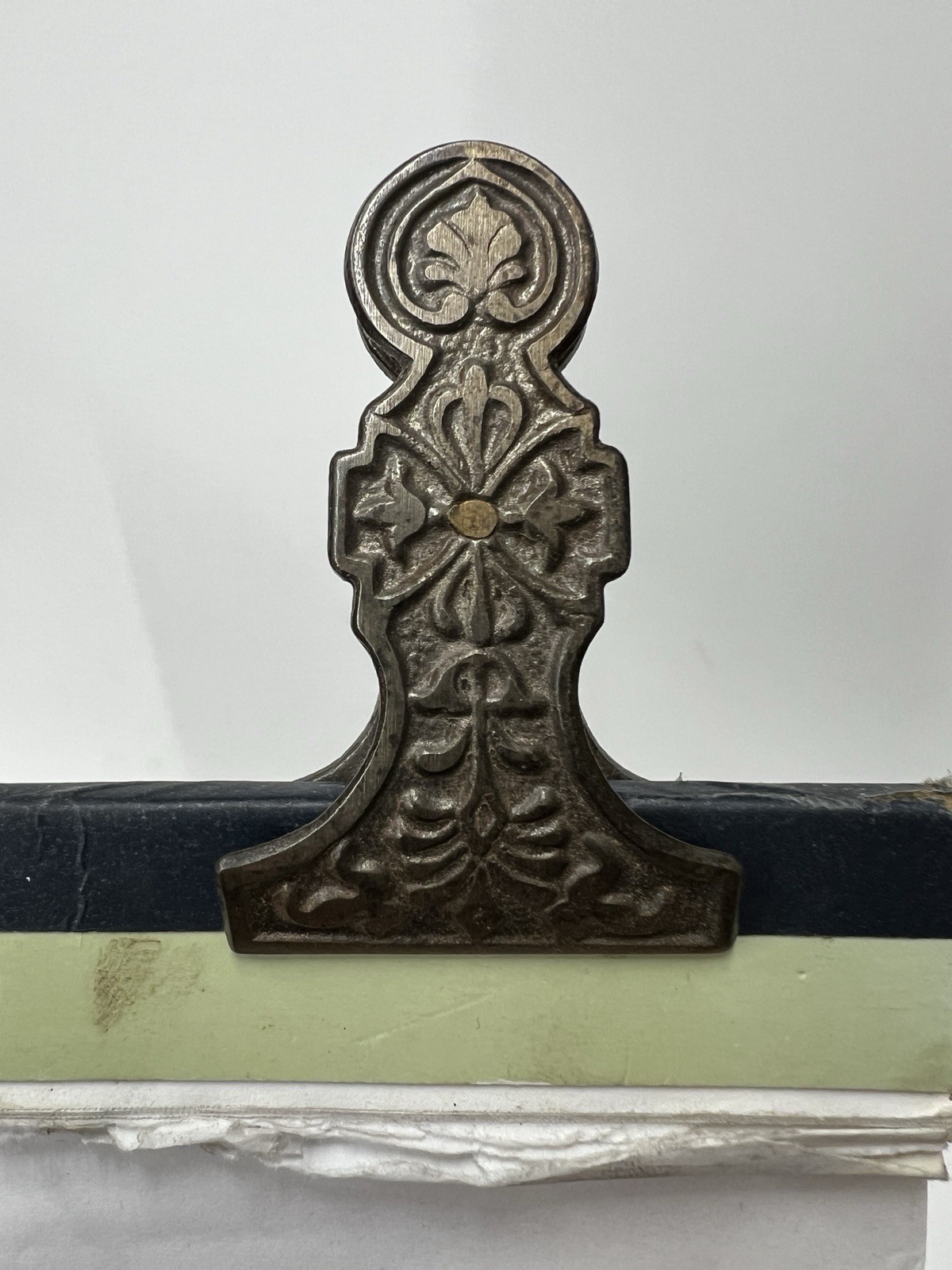 Vintage Victorian Era Eastlake Cast Iron Paper Clip ca. 1880 Vintage Victorian Era Eastlake Cast Iron Paper Clip ca. 1880