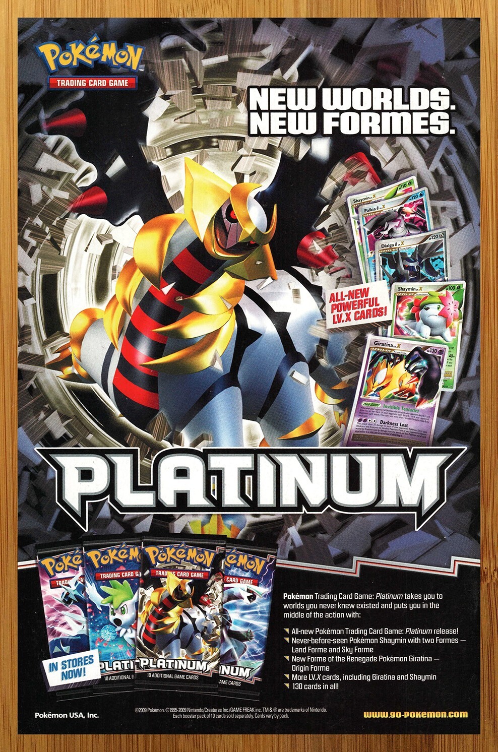 2009 Pokemon TCG Platinum Vintage Print Ad/Poster Trading Card Game Promo Art 2009 Pokemon TCG Platinum Vintage Print Ad/Poster Trading Card Game Promo Art