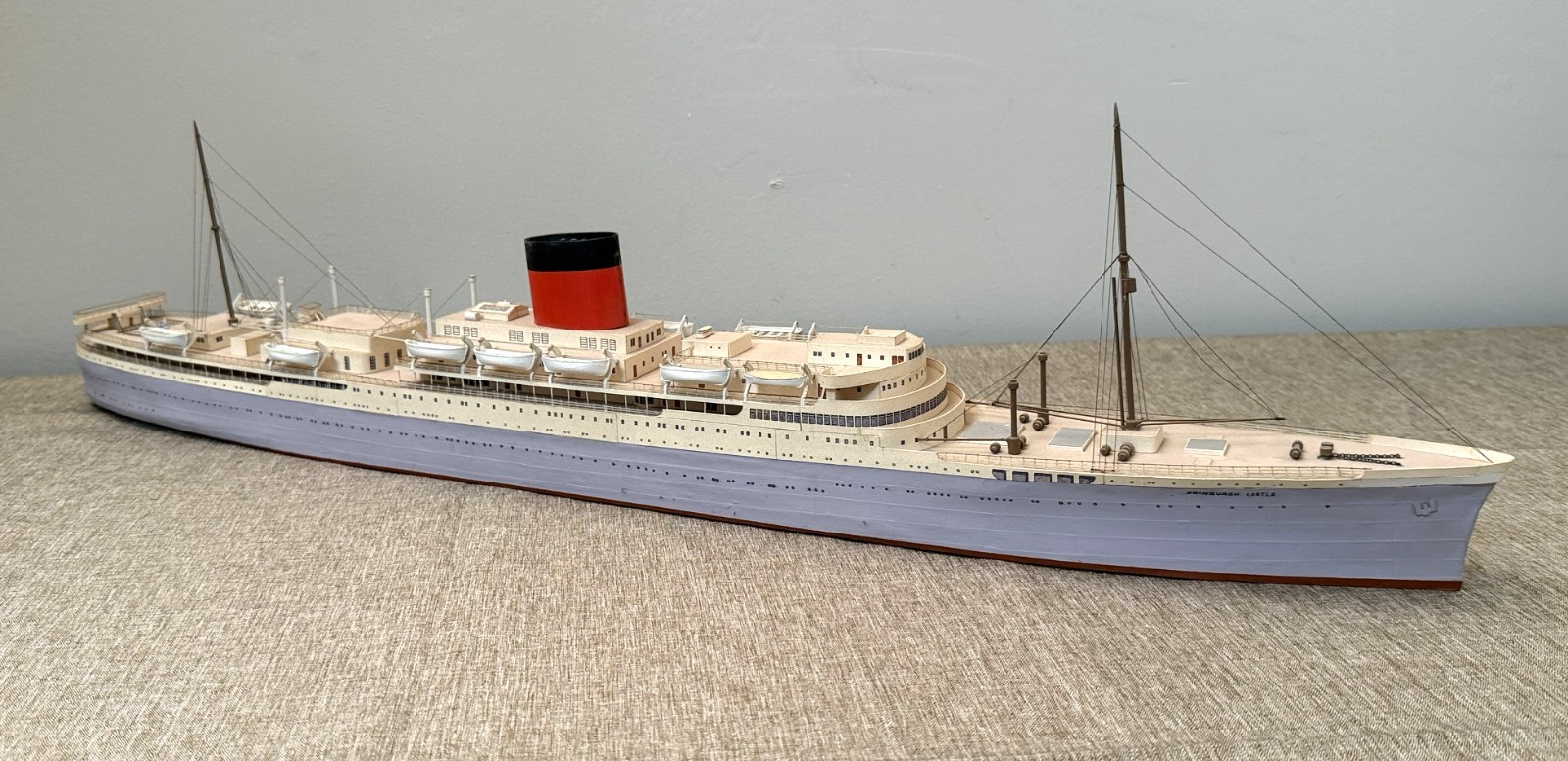 Custom Built Union-Castle EDINBURGH CASTLE Model in 1:350th Scale by Les Oursler