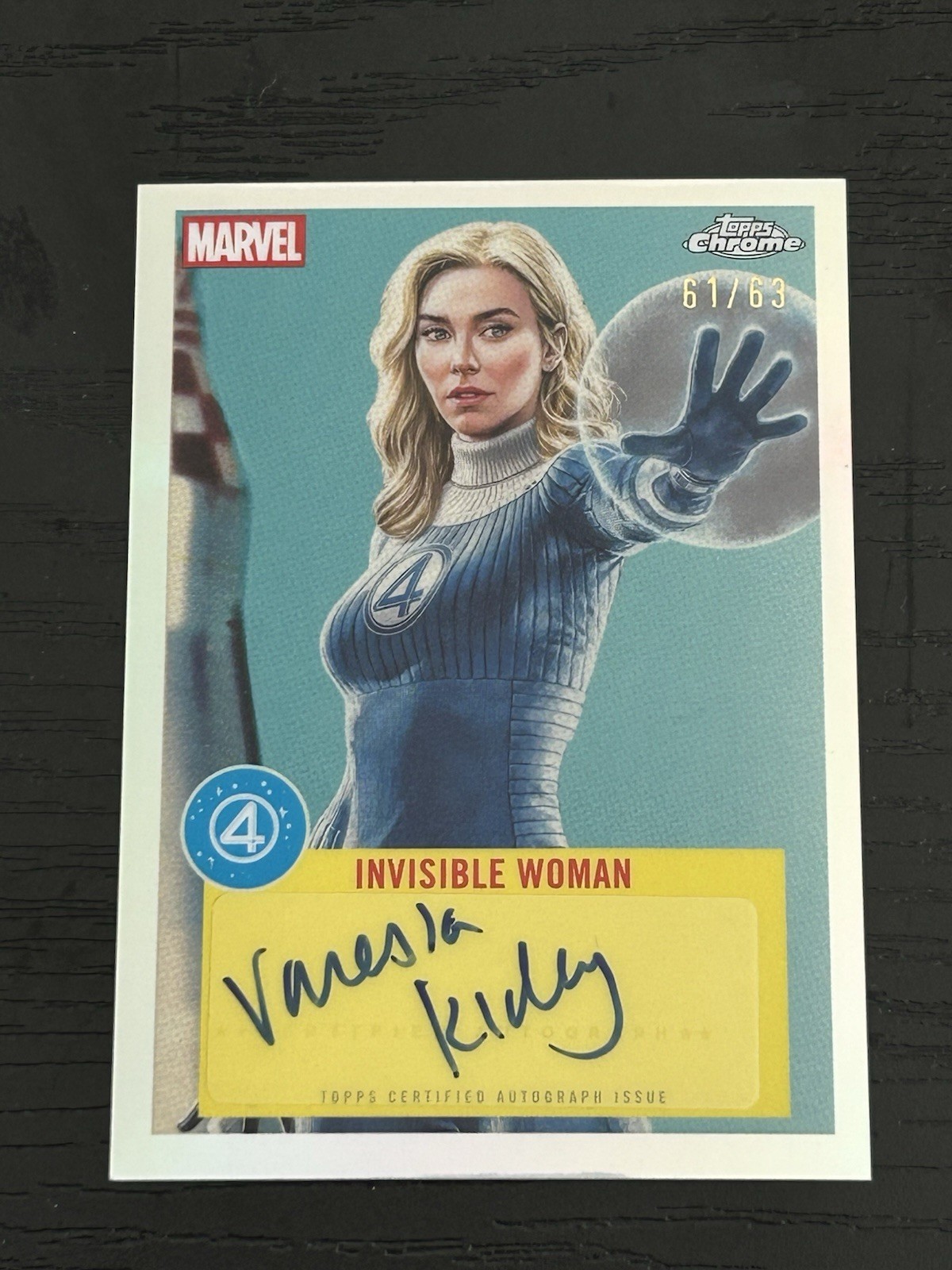 2025 Topps Marvel Studios Chrome Vanessa Kirby As Invisible Woman Auto 61/63
