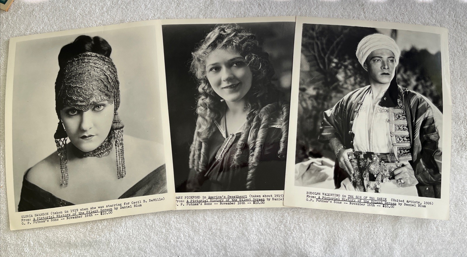 Vtg Hollywood Headshots glossy Prints Valentino Pickford Swanson Movie Stars Vtg Hollywood Headshots glossy Prints Valentino Pickford Swanson Movie Stars