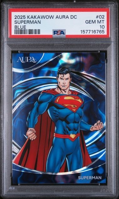 2025 KAKAWOW AURA DC SUPERMAN BLUE /95 #2 PSA 10 2025 KAKAWOW AURA DC SUPERMAN BLUE /95 #2 PSA 10