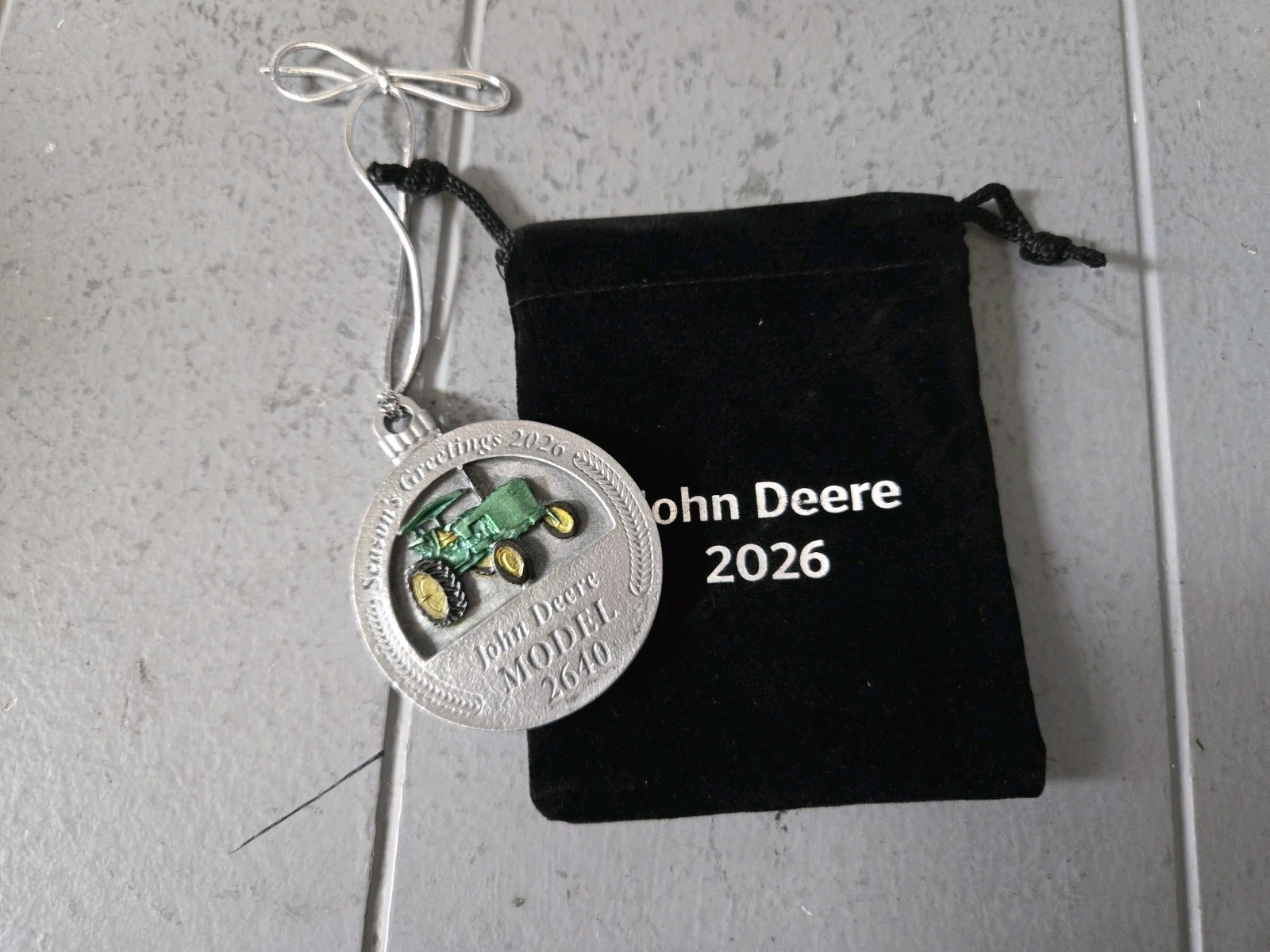 LP90135 John Deere 2026 Pewter Christmas Ornament #31 in Series PMDCO2026 LP90135 John Deere 2026 Pewter Christmas Ornament #31 in Series PMDCO2026