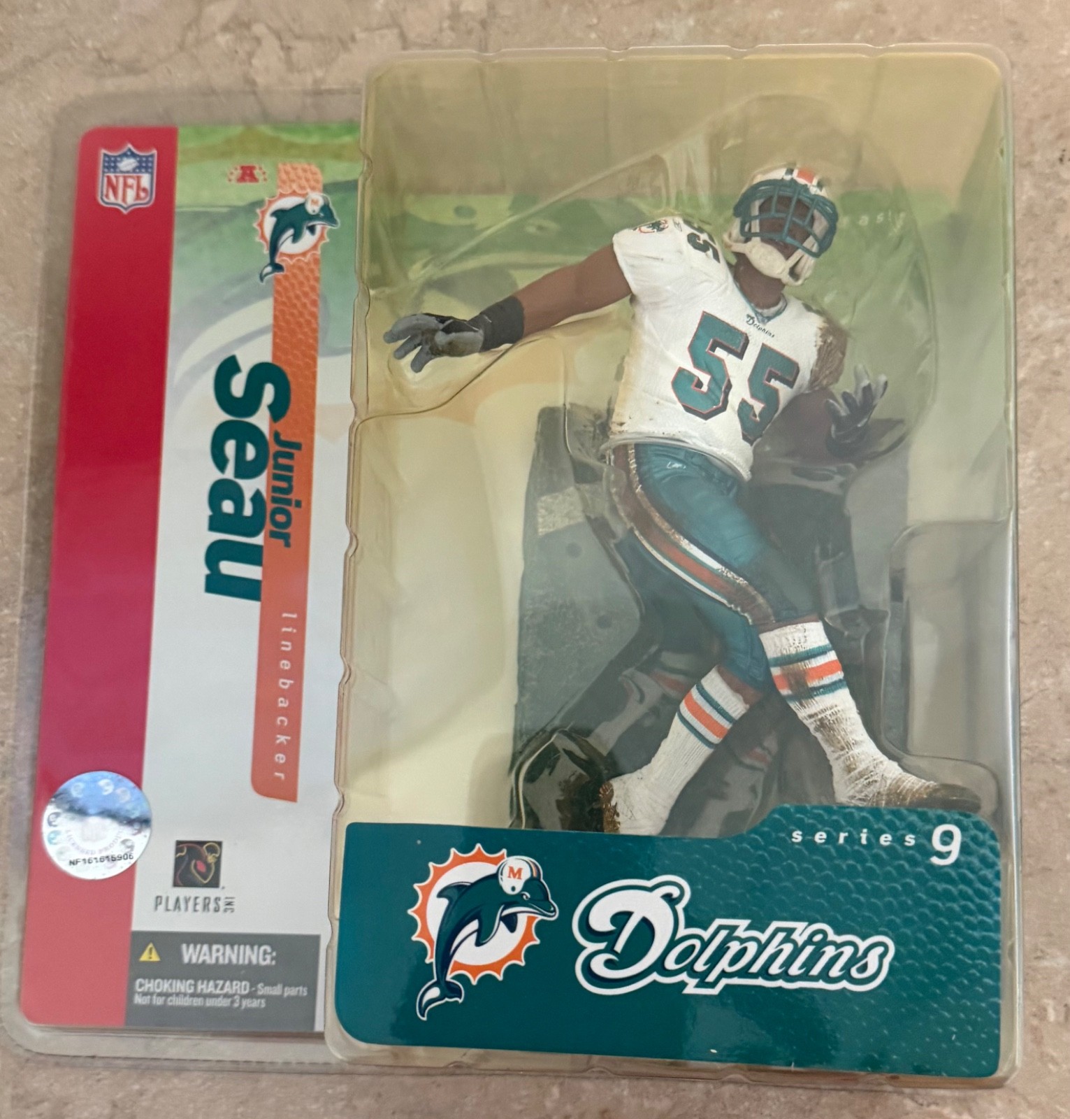 McFarlane Toys NFL Series 9 Junior Seau Miami Dolphins  Figure White Jersey