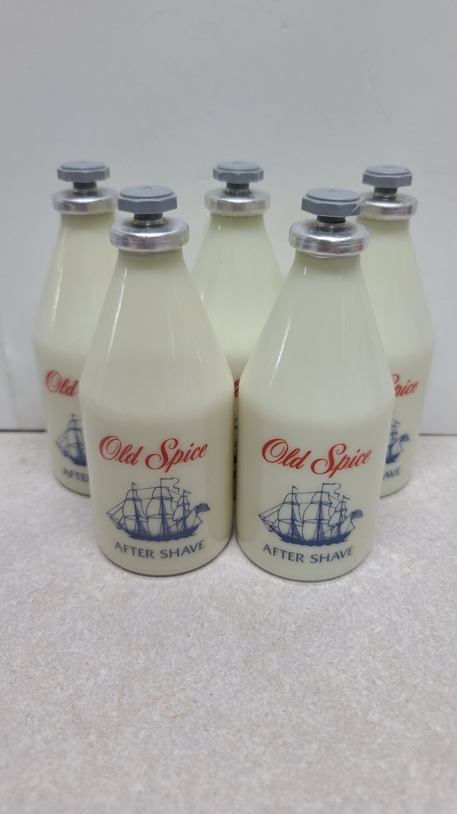 (5) Vintage Old Spice After Shave Glass Bottle 2.5 oz Star Cap Full 2-1/2 fl oz (5) Vintage Old Spice After Shave Glass Bottle 2.5 oz Star Cap Full 2-1/2 fl oz