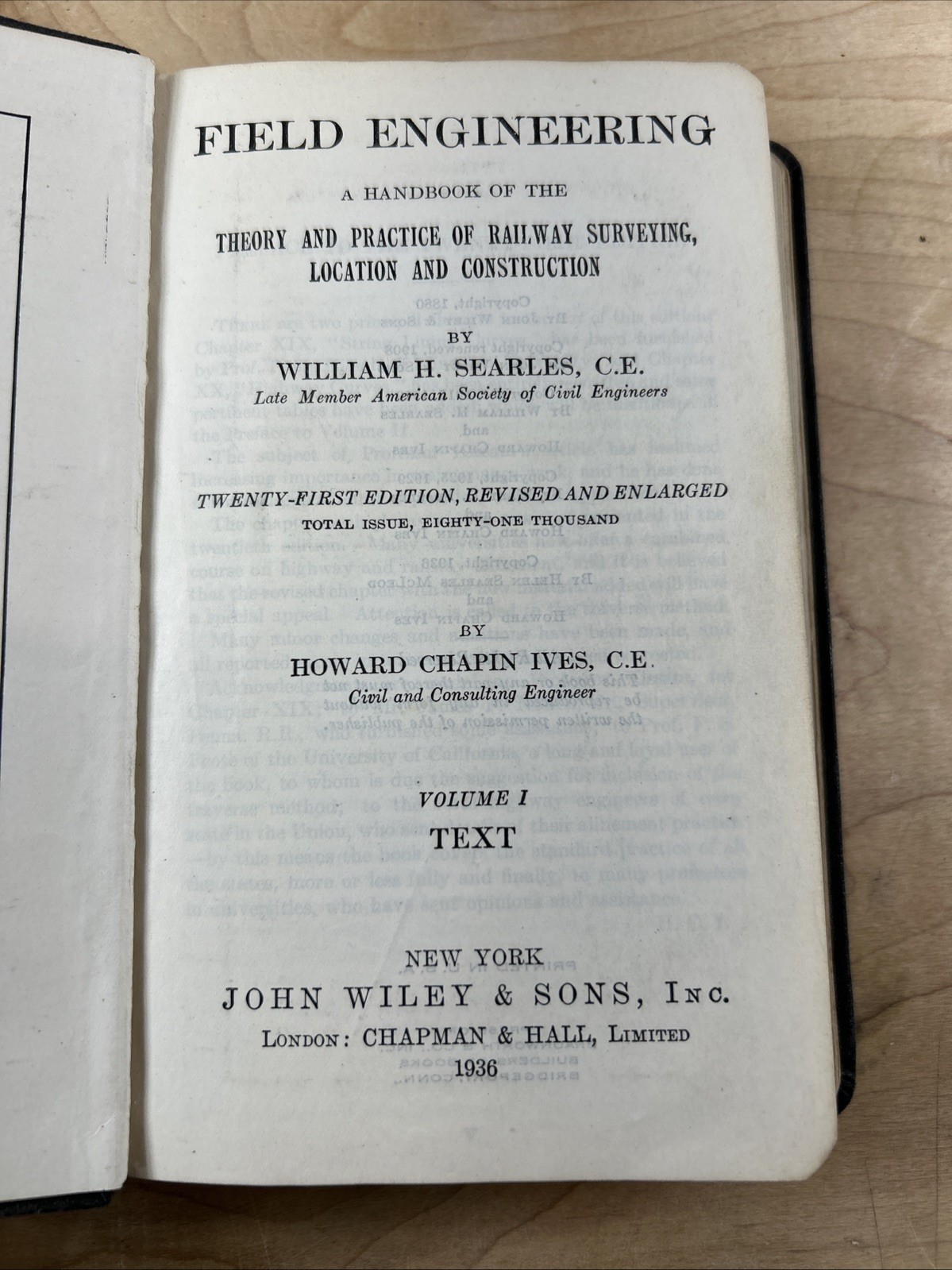 1936 Field Engineering, Handbook, Theory & Practice of Railway Surveying VTG 1936 Field Engineering, Handbook, Theory & Practice of Railway Surveying VTG