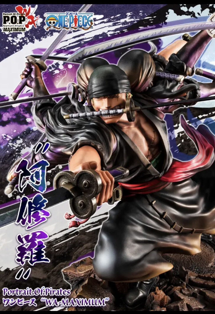 MegaHouse One Piece P.O.P Portrait Wa-Maximum Figure Roronoa Zoro Ashura F/S MegaHouse One Piece P.O.P Portrait Wa-Maximum Figure Roronoa Zoro Ashura F/S