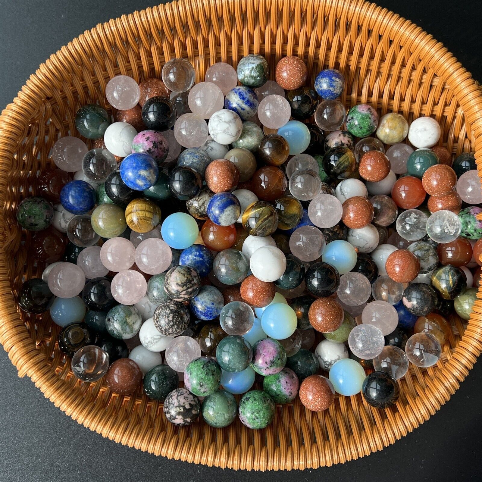 50 Pcs Wholesale Mixed Natural Ball Quartz Crystal Sphere Reiki Healing Beads US 50 Pcs Wholesale Mixed Natural Ball Quartz Crystal Sphere Reiki Healing Beads US