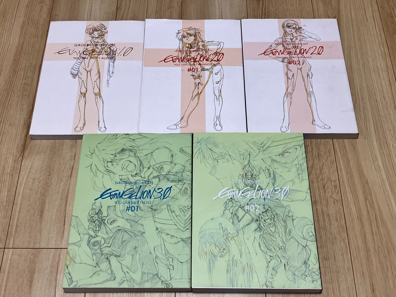 Groundwork of Evangelion 1.0 2.0 3.0 Animation Art Book 5 set EVA Very Good F/S
