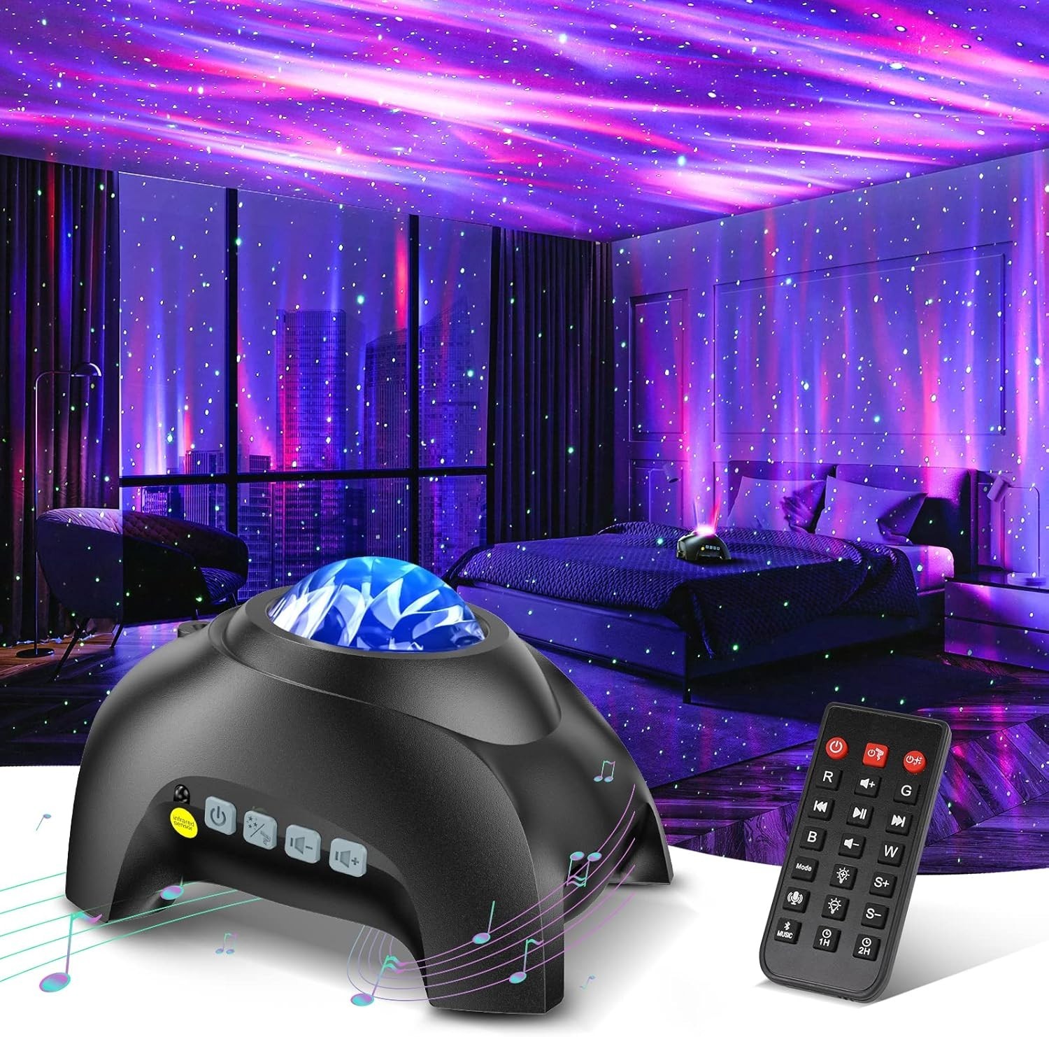 NEW Northern Galaxy Light Aurora Projector 33 Effect LED Nebula Lamp & Speaker NEW Northern Galaxy Light Aurora Projector 33 Effect LED Nebula Lamp & Speaker