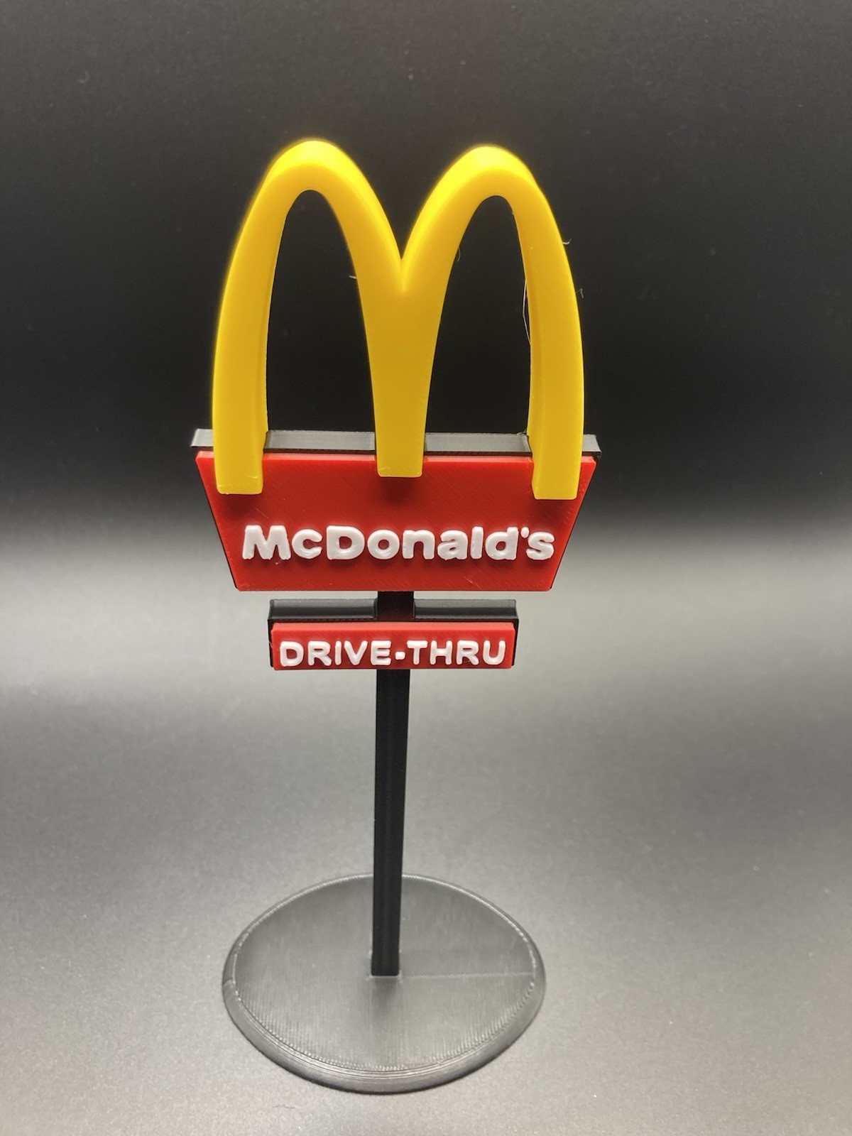 3D Printed: Miniature McDonald’s Sign Advertising Golden Arches Logo