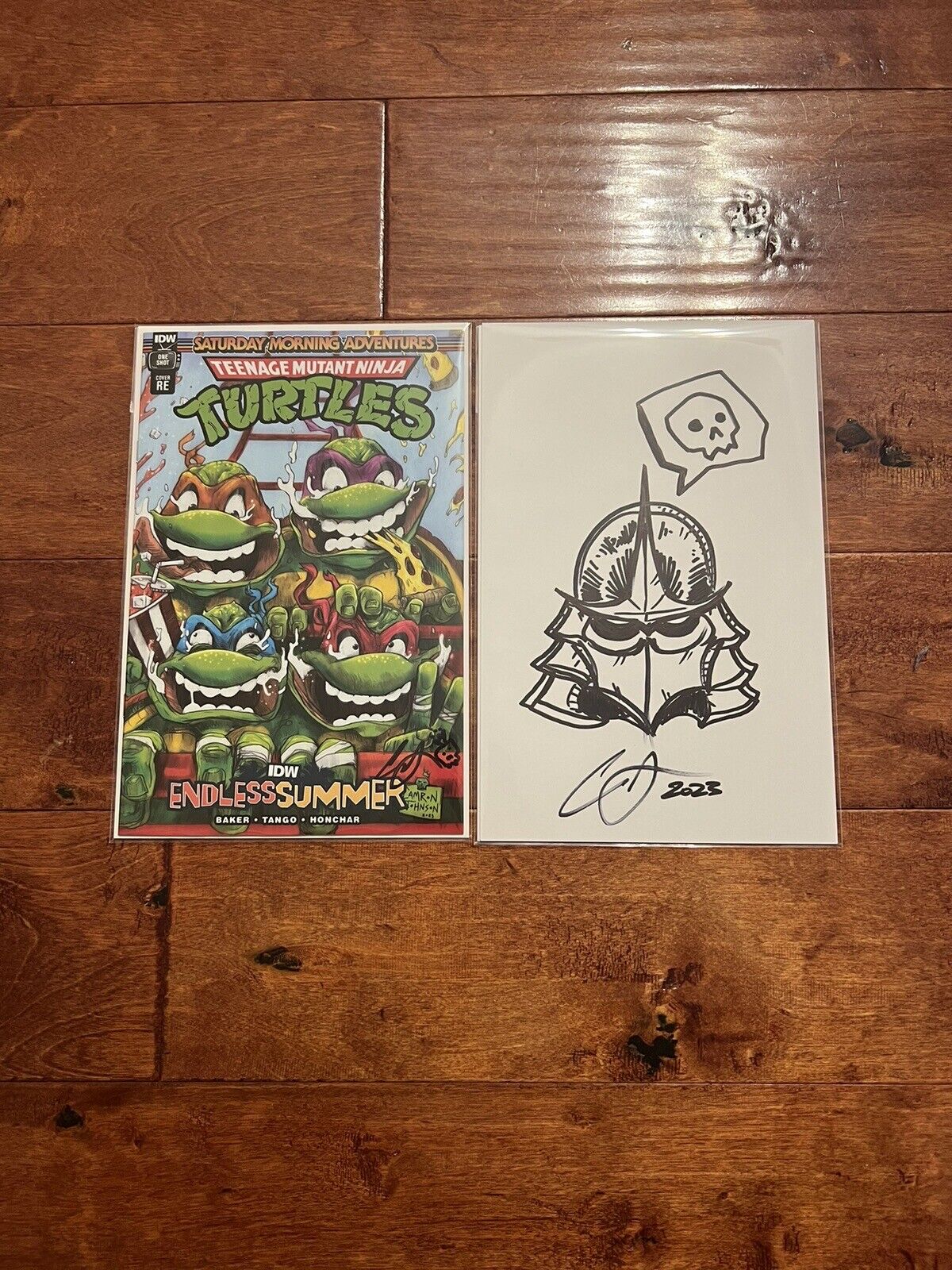 TMNT Saturday Morning Adventures Endless Summer One-Shot IDW Signed w/ Remark