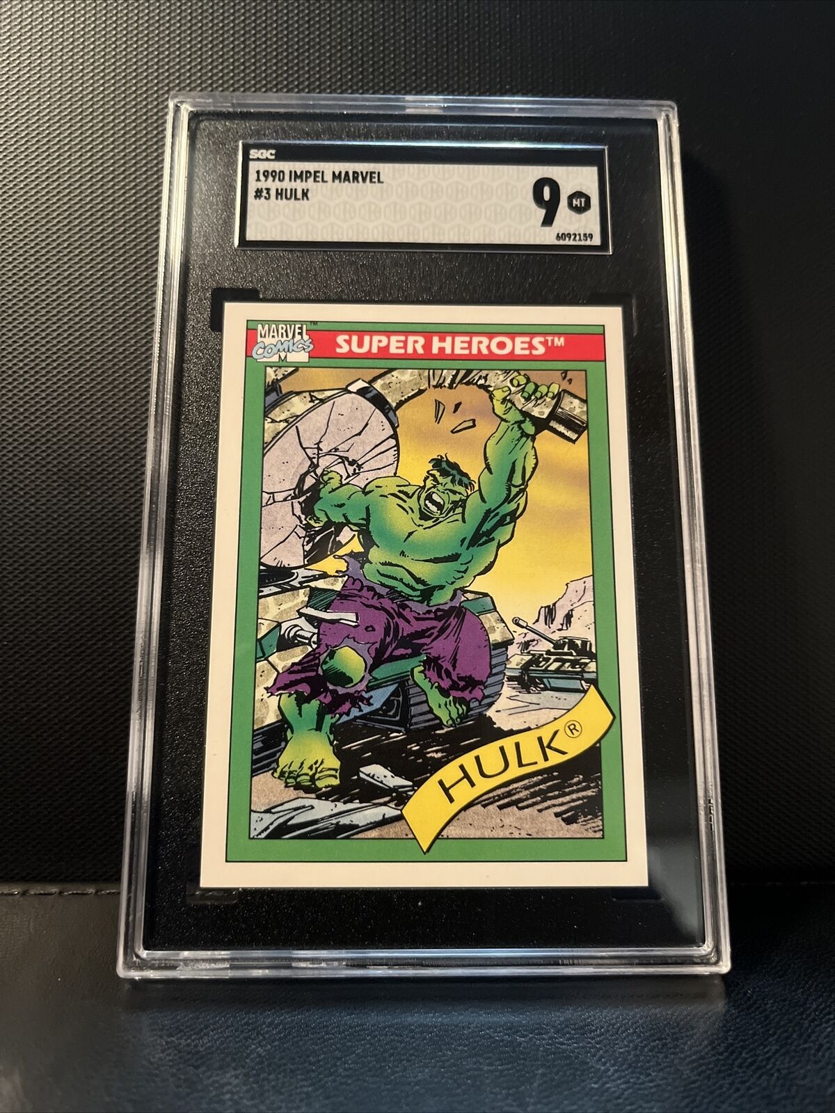 1990 Impel Marvel Universe Hulk #3 SGC 9, low pop