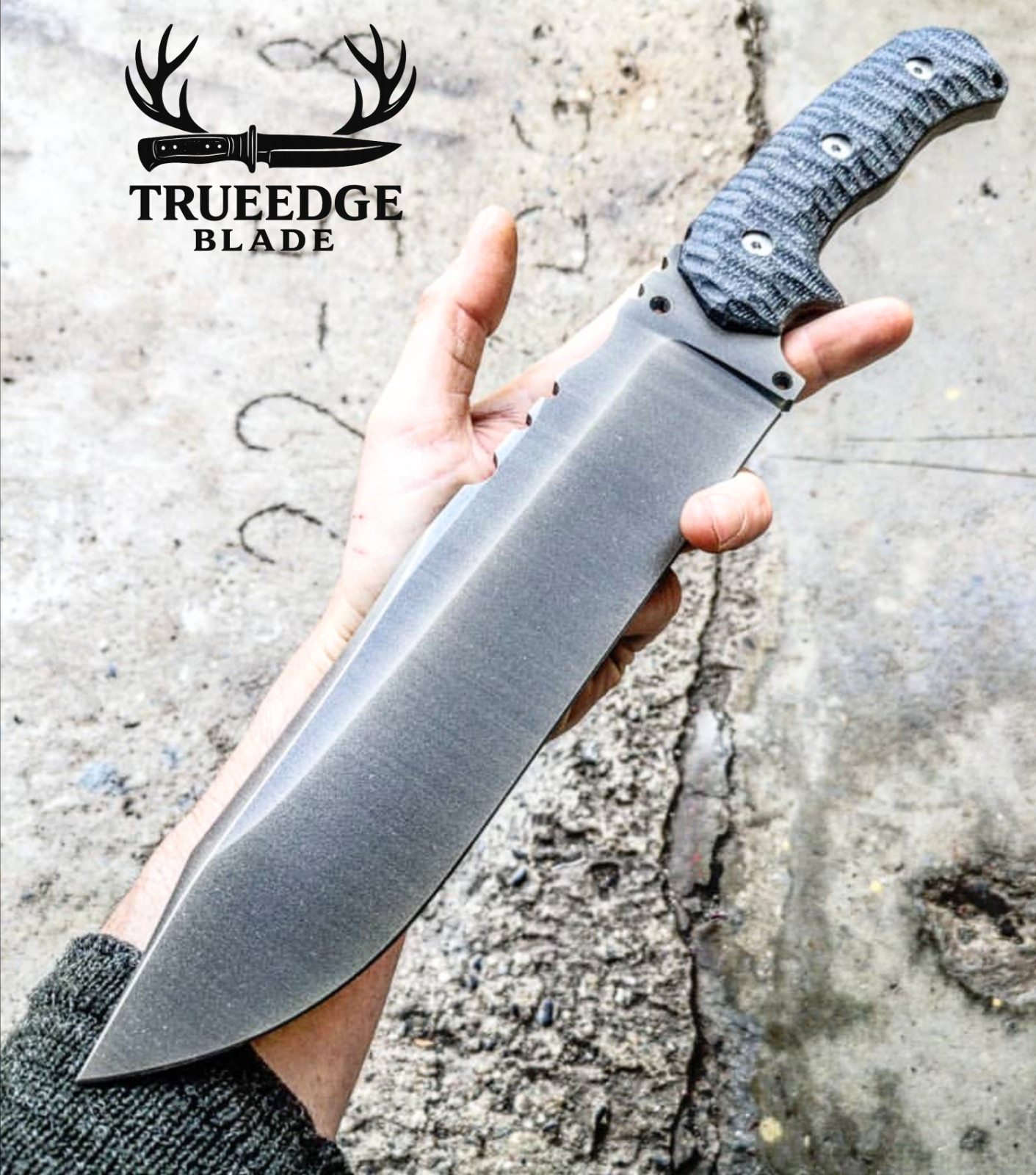 Handmade GodFather Bowie Style Knife | Premium D2 Tool Steel | Black Micarta Handmade GodFather Bowie Style Knife | Premium D2 Tool Steel | Black Micarta