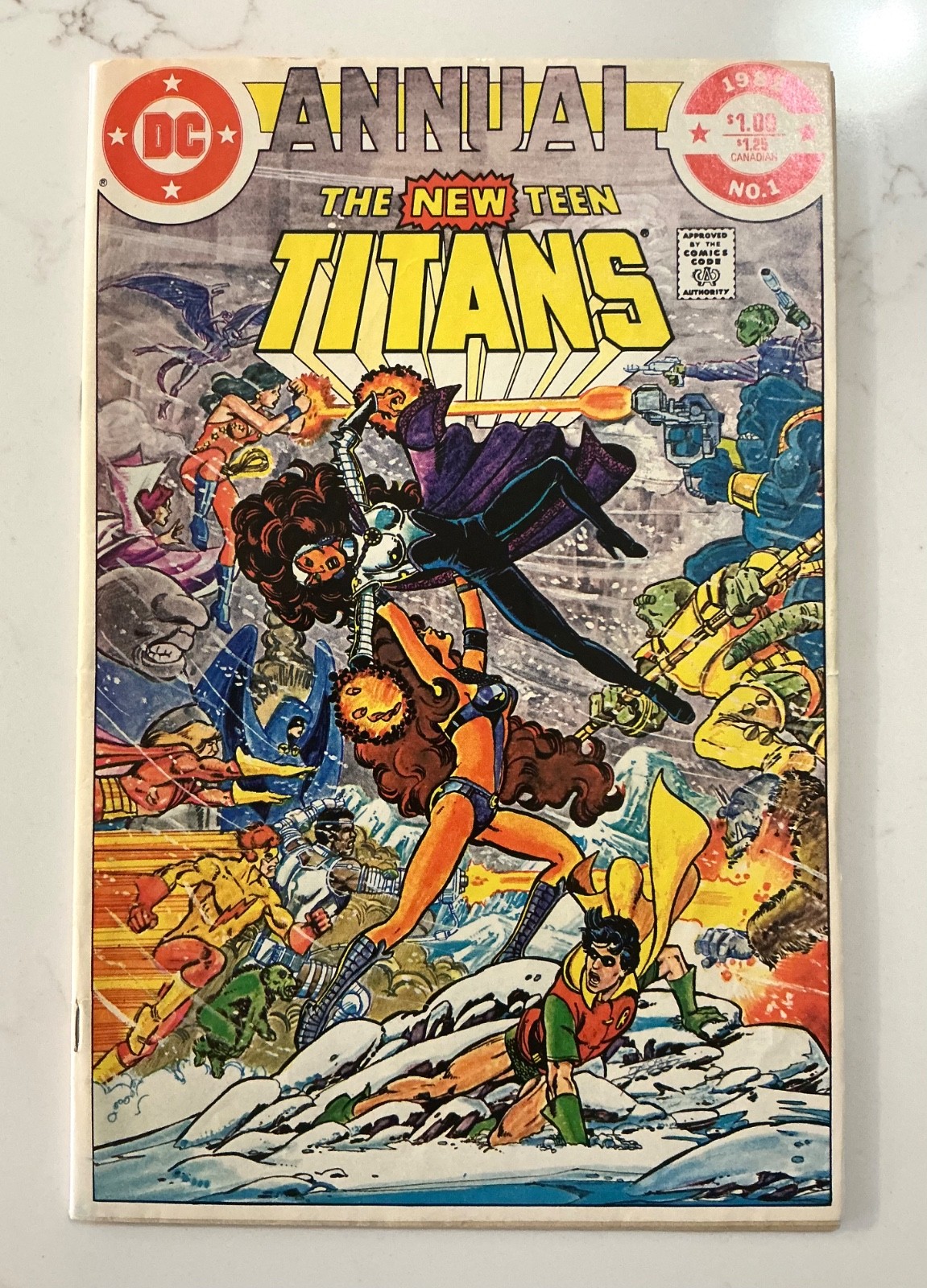 The New Teen Titans Annual #1 - Signed by George Perez  1982 DC