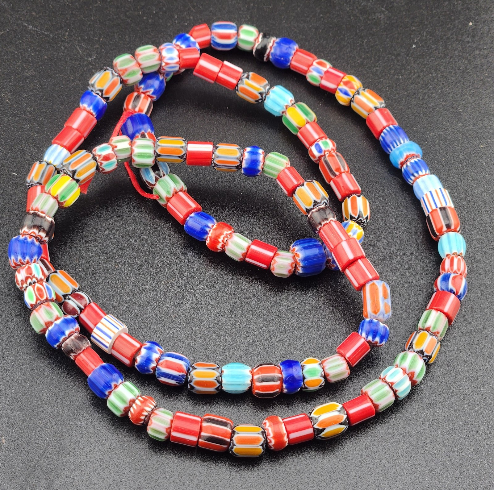 Vintage venetian Chevron Beads 6mm Vintage venetian Chevron Beads 6mm