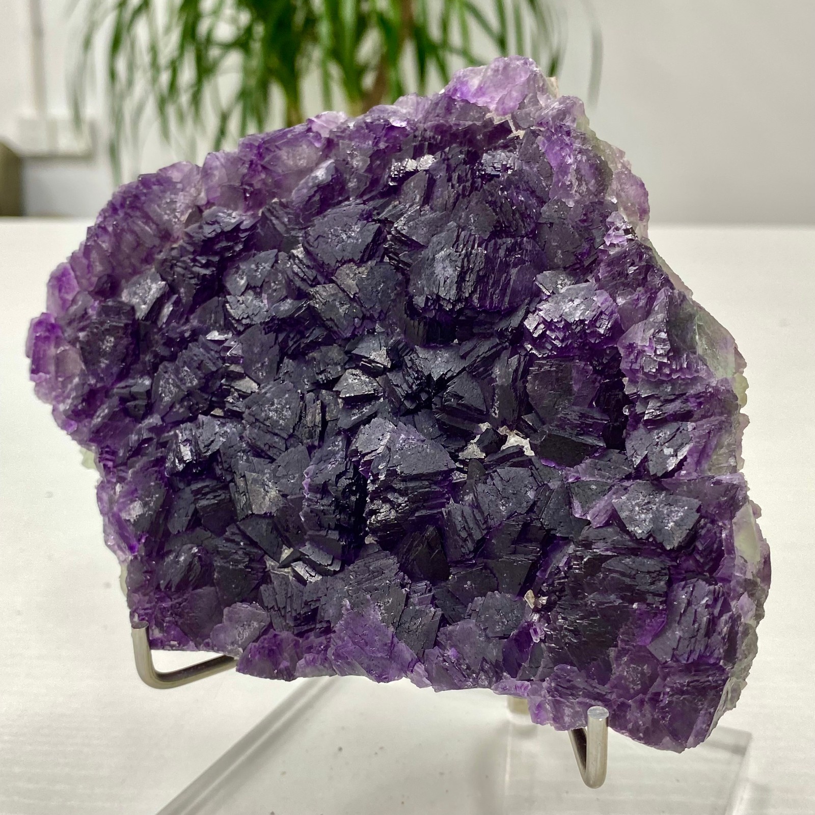 2.07LB Rare transparent purple cubic fluorite mineral crystal sample/Chin 2.07LB Rare transparent purple cubic fluorite mineral crystal sample/Chin