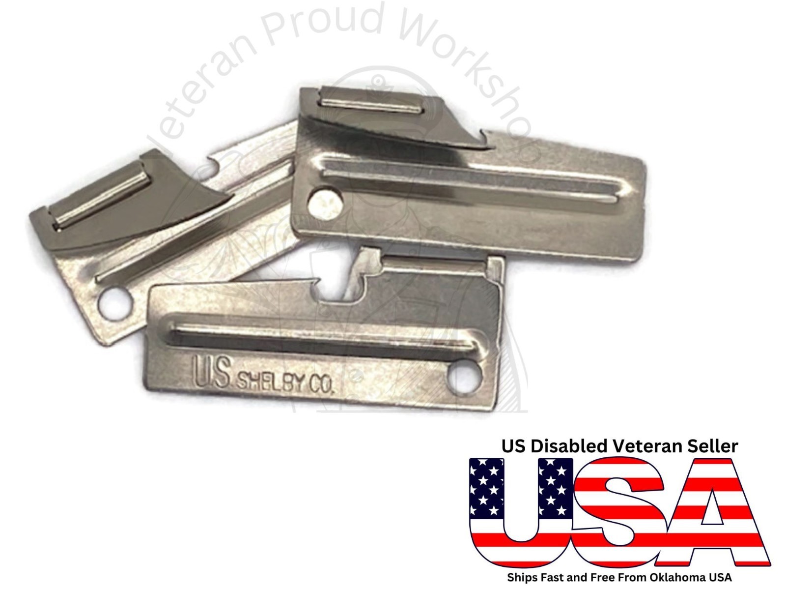 Three Original Military Issue P38 Can Openers US SHELBY CO Ships Free