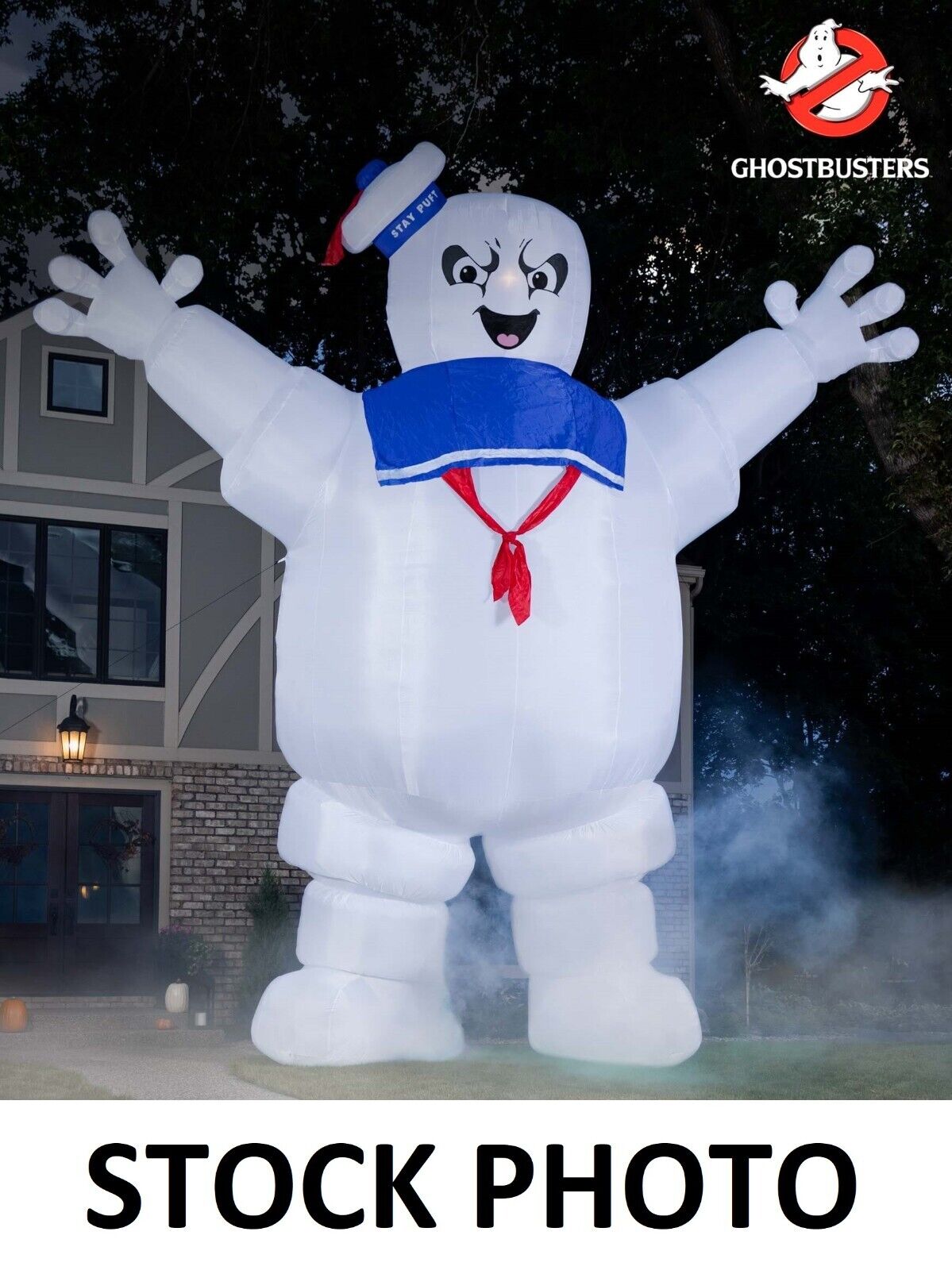 Ghostbusters Stay Puft Marshmallow 25ft Yard Inflatable Decor (Used, Repaired).