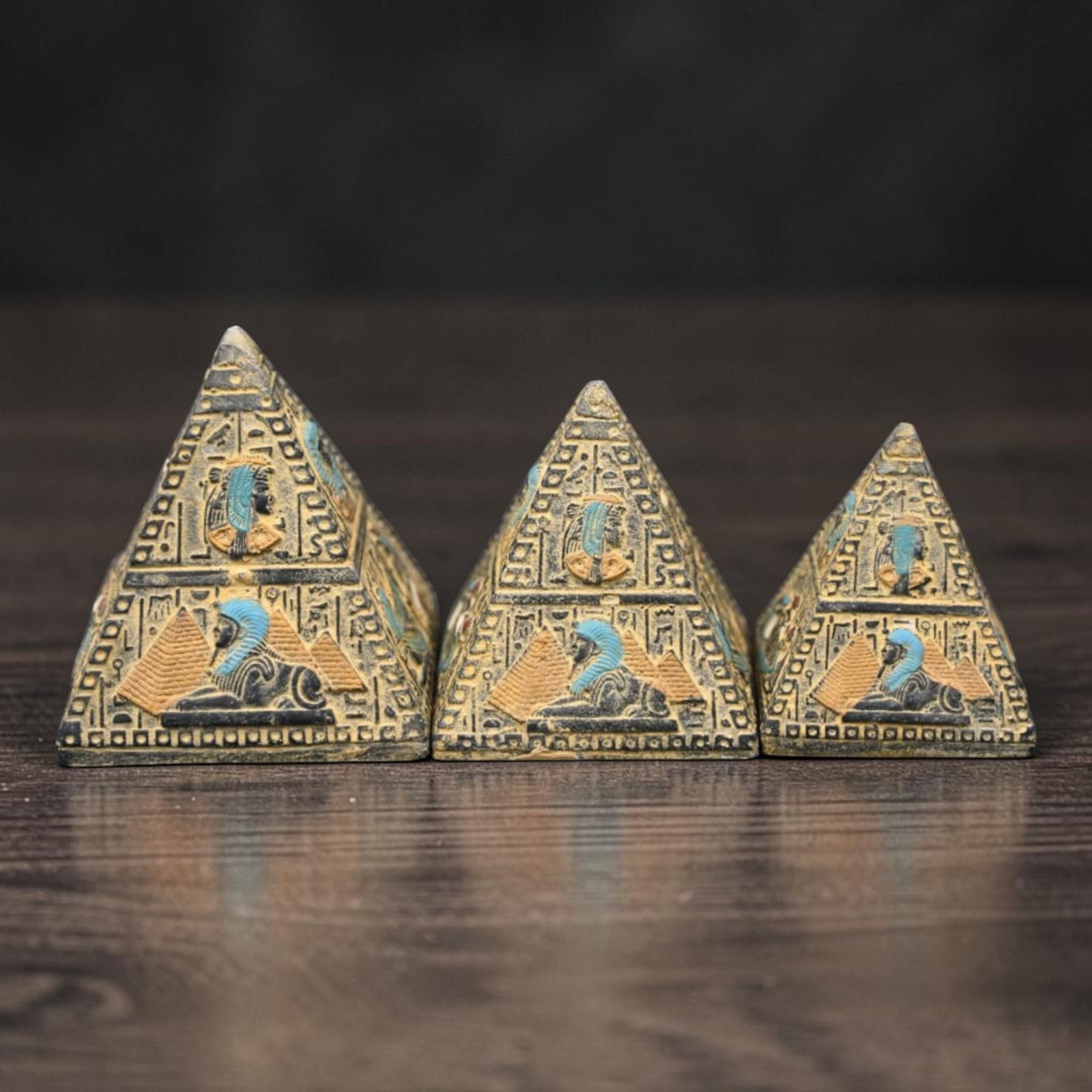 Rare Ancient Egyptian Antiquities Set of 3 Pyramids Unique Pharaonic Egyptian BC Rare Ancient Egyptian Antiquities Set of 3 Pyramids Unique Pharaonic Egyptian BC