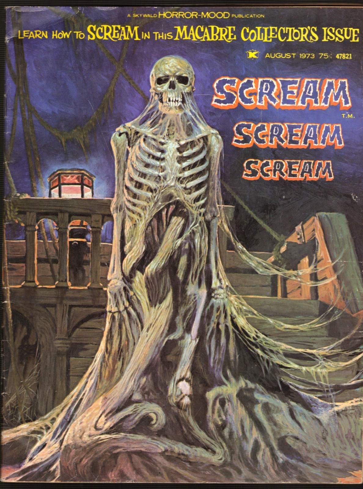 SCREAM #1 (1973) KEY 1ST ISSUE SKYWALD HORROR-MOOD MAGAZINE.
