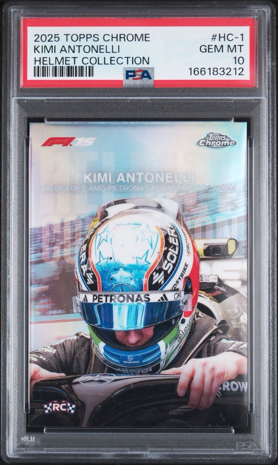 Topps 2025 Chrome Helmet Collection Kimi Antonelli HC-1 PSA 10 Topps 2025 Chrome Helmet Collection Kimi Antonelli HC-1 PSA 10