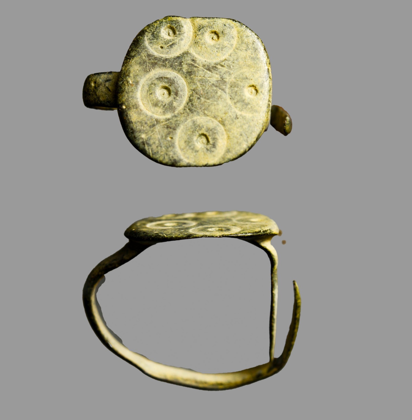 Ancient Roman / Late Antique Bronze Apotropaic "Magic Circles" Concentric Ring Ancient Roman / Late Antique Bronze Apotropaic "Magic Circles" Concentric Ring