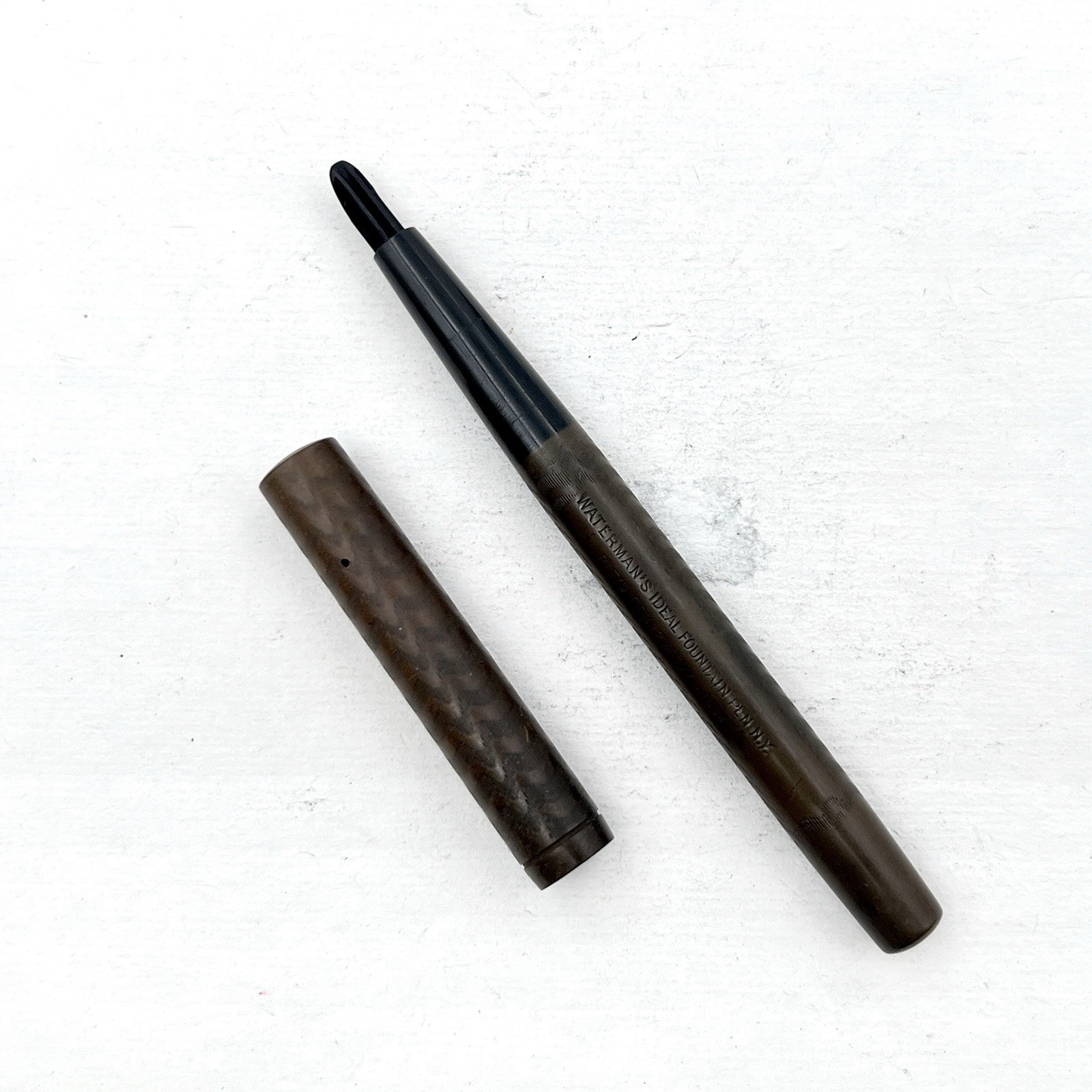 VTG Waterman 12 Eyedropper Fountain Pen Brown Rubber (No Nib) AS IS