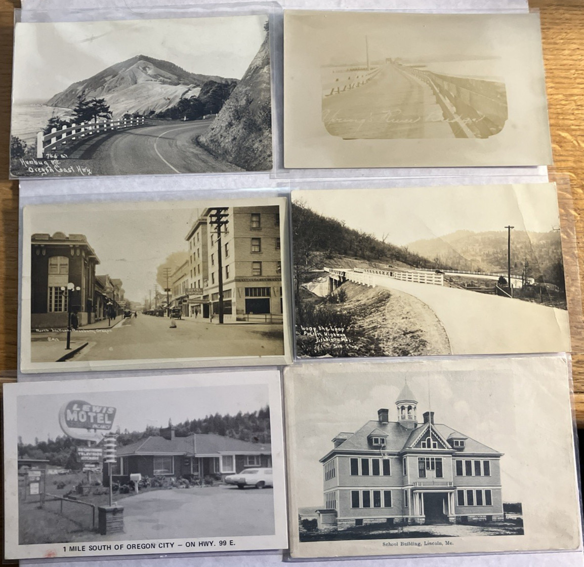 Unique Vintage Oregon 6 Real Photo Postcard Lot RPPC Towns Coast Mountains (3)
