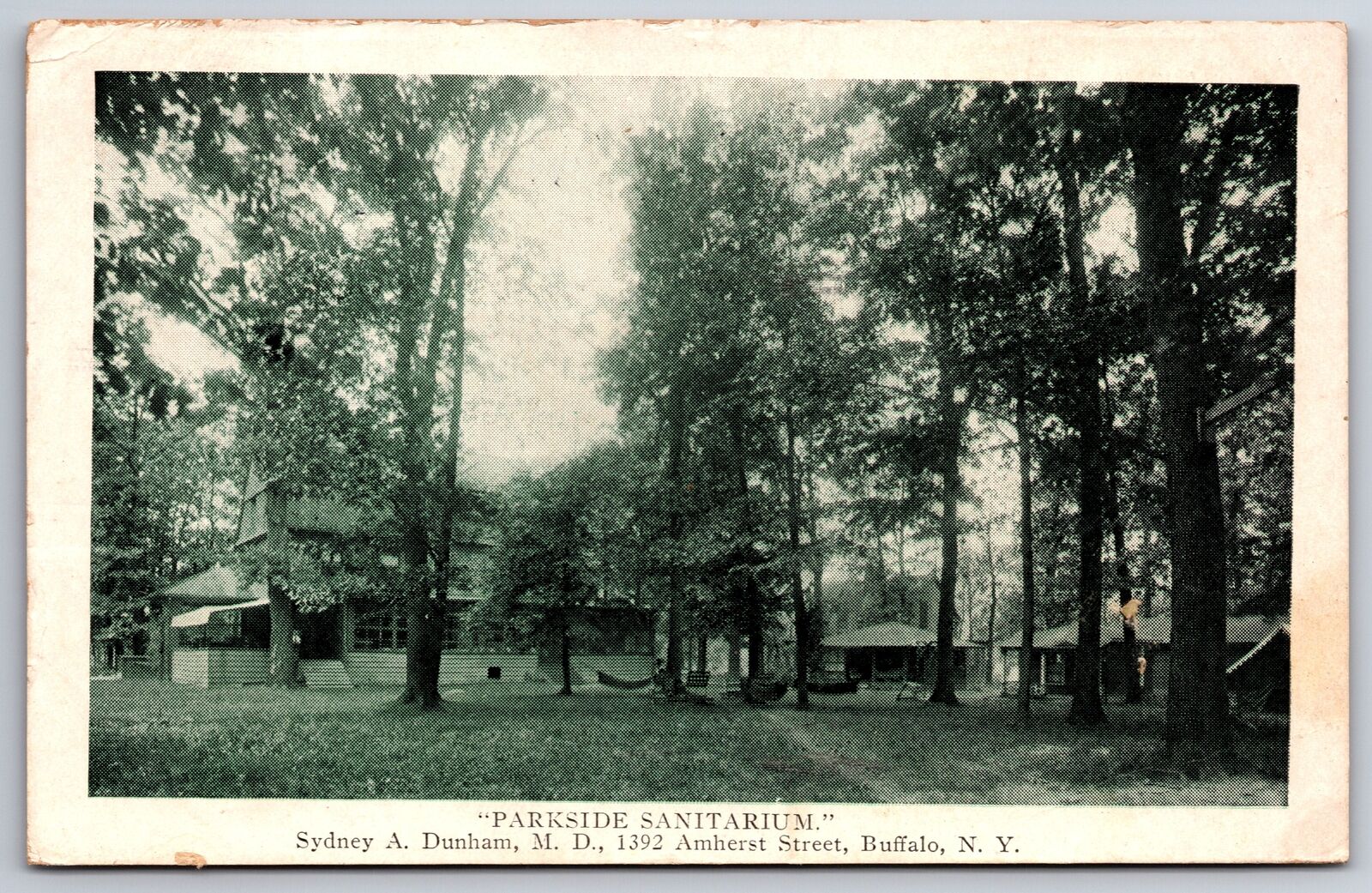 Buffalo NY~Parkside Sanitarium Insane Asylum~to Dr Adele Gleason Psychical~1908