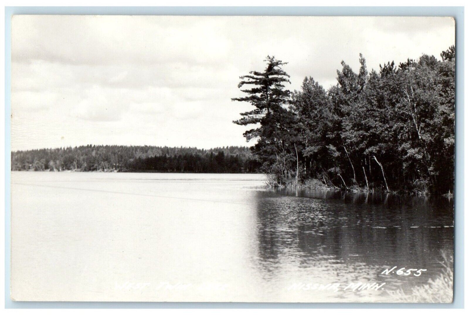 c1940\'s View Of West Twin Lake Nisswa Minnesota MN RPPC Photo Vintage Postcard