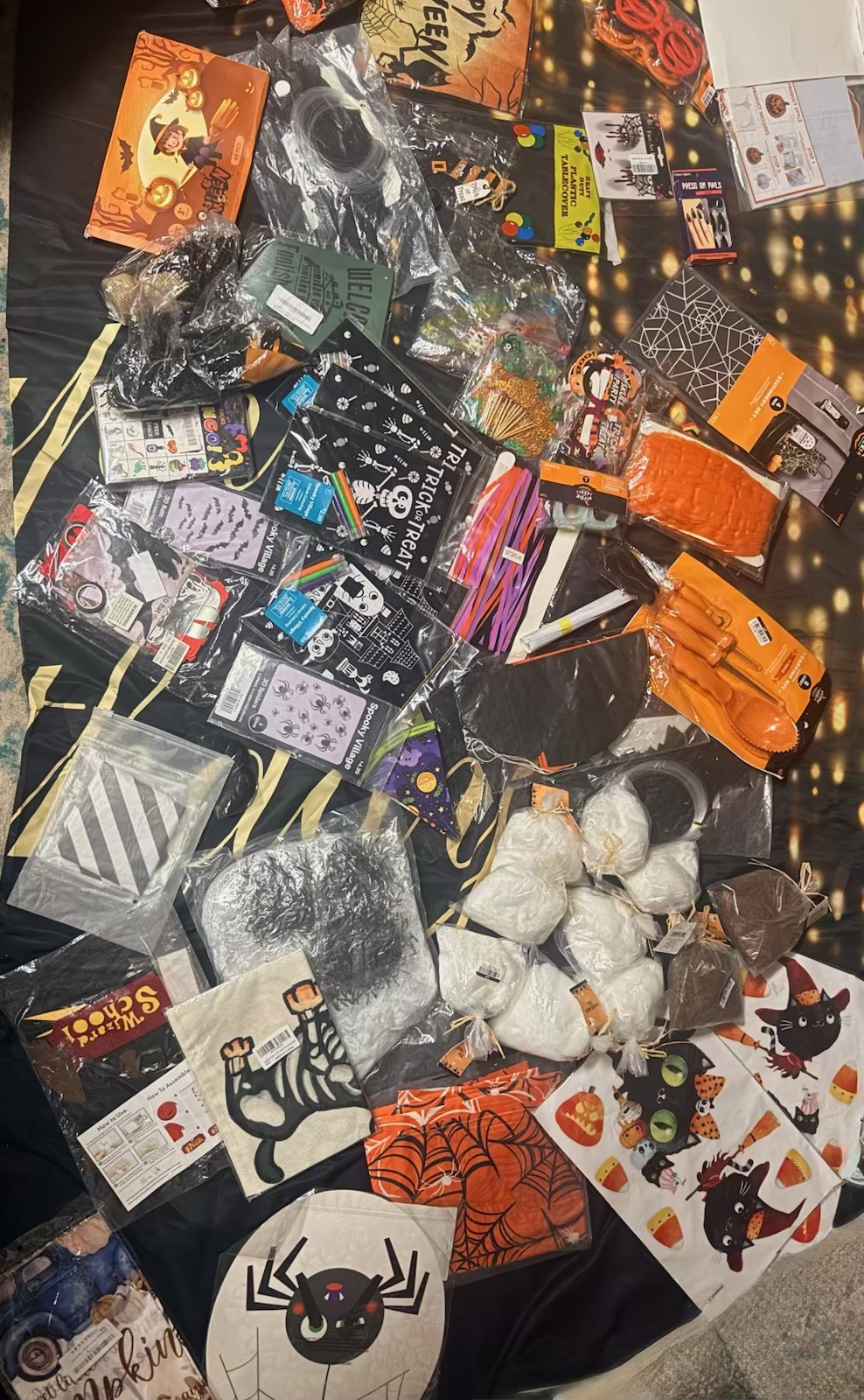 Halloween & Fall Party decorations Huge XL Lot NEW + bonus trunk or treat car 