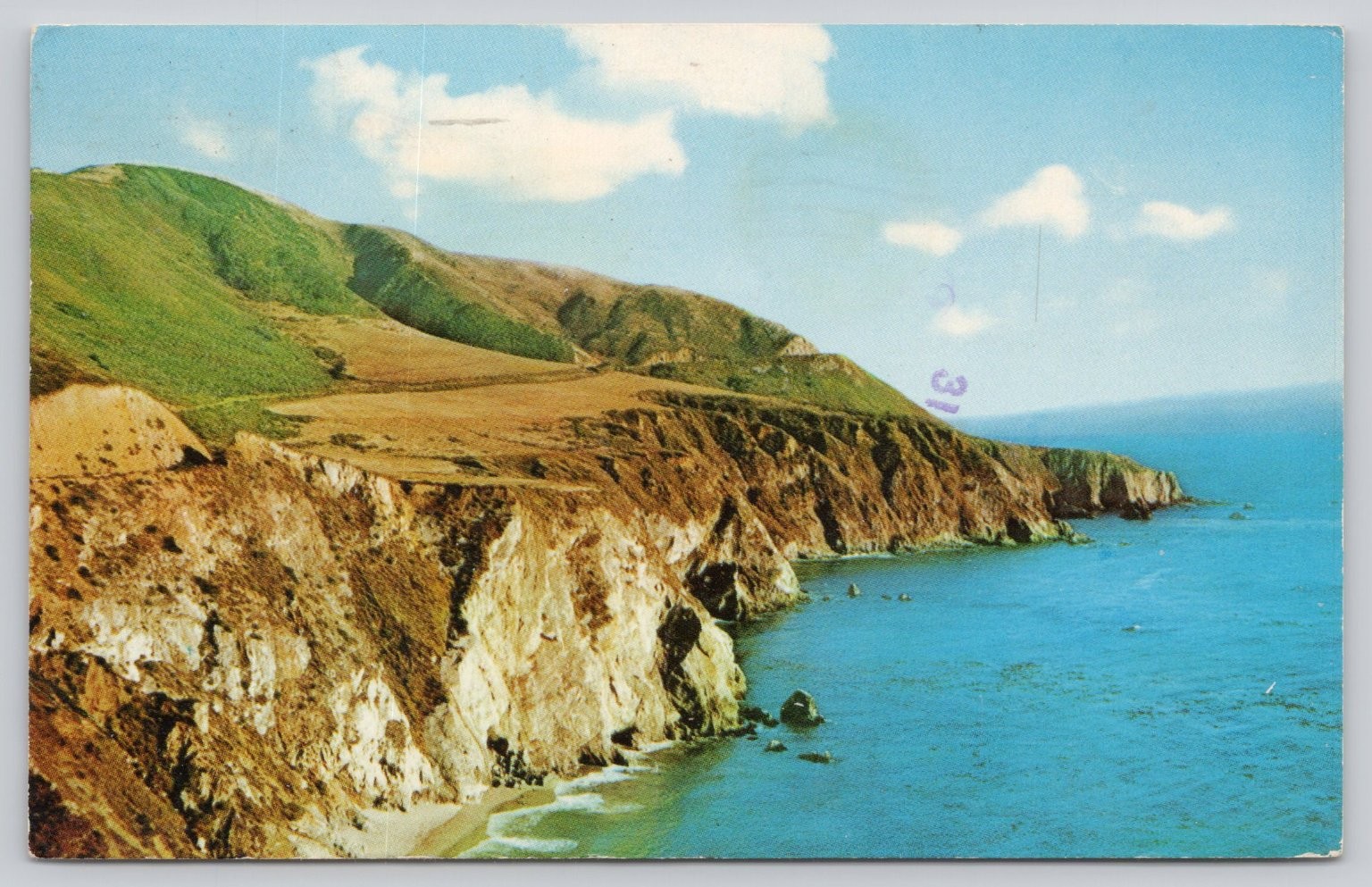 Vintage 1973 Monterey Coast Highway 1 California Postcard Pacific Grove Posted Vintage 1973 Monterey Coast Highway 1 California Postcard Pacific Grove Posted