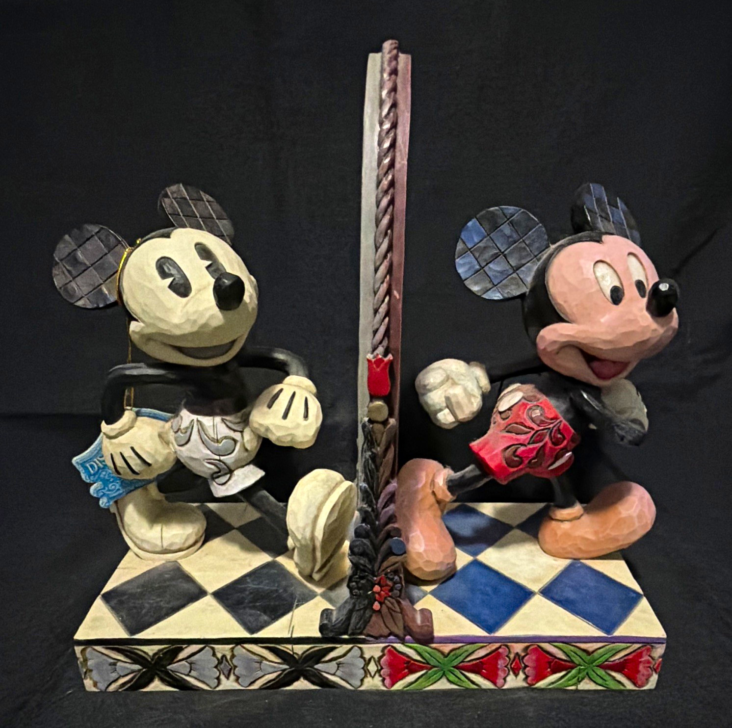 Enesco Disney Mickey Mouse "80 Years of Laughter" Figurine w/ Mirror 9"