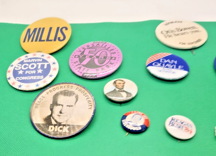 "Vintage Political Pinback Button Lot 9pc Indiana GOP Eisenhower Nixon Reagan... "Vintage Political Pinback Button Lot 9pc Indiana GOP Eisenhower Nixon Reagan...